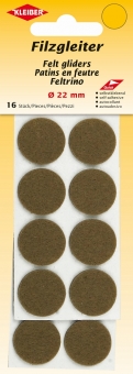Filzgleiter klein selbstklebend braun von Kleiber 