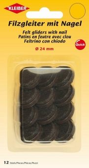 Filzgleiter mit Nagel braun von Kleiber 