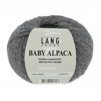 Baby Alpaca Lang Yarns 005 GRAU MÉLANGE