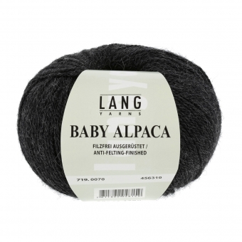Baby Alpaca Lang Yarns 070 ANTHRAZIT MELANGE