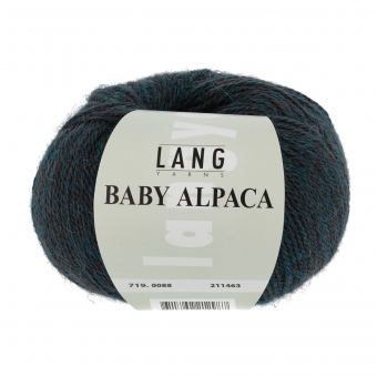 Baby Alpaca Lang Yarns 088 PETROL MÉLANGE