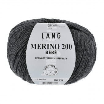 Merino 200 Bebe Lang Yarns 405 DUNKELGRAU MELANGE