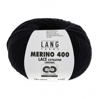 Merino 400 Lace Lang Yarns 025 NAVY MELANGE