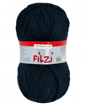 Filzi Uni Filzwolle Schoeller Stahl 02 schwarz