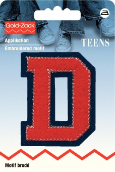 Applikation Buchstabe D 