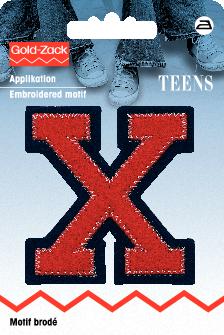 Applikation Buchstabe X 