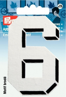 Applikation Zahl 6 klein 