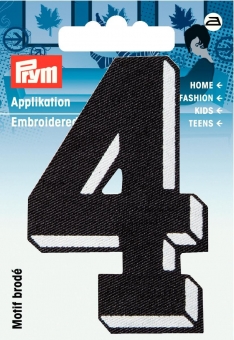 Applikation Zahl 4 klein 