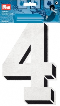 Applikation Zahl 4 groß 