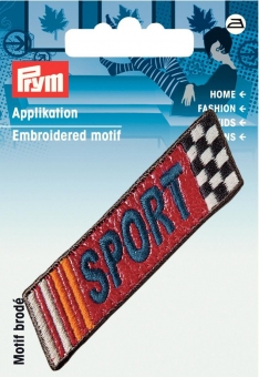 Applikation Label SPORT Lederimitat rot 