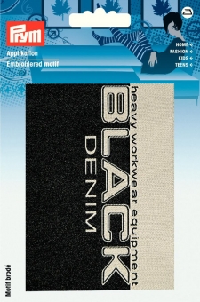 Applikation Label BLACK DENIM 