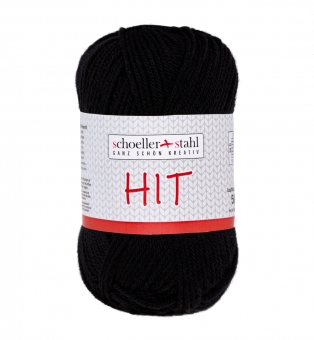 Hit Wolle Schoeller Stahl 0002 schwarz