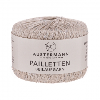 Pailletten Beilaufgarn Austermann 01 platin