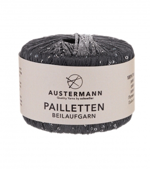 Pailletten Beilaufgarn Austermann 02 anthrazit