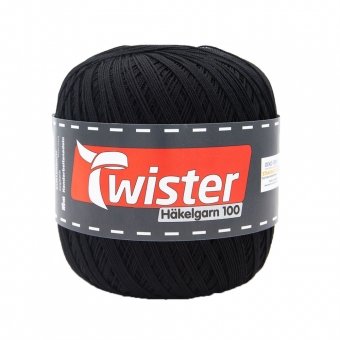 Twister Häkelgarn 100g-Knäuel 90 SCHWARZ