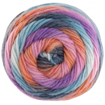 Colorato Lana Grossa 10 Rosa/Orange/Dunkel-/Hellpetrol/Mint/Lila