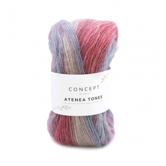 Atenea Tones Katia 201 Blau-Minzgrün-Rostrot