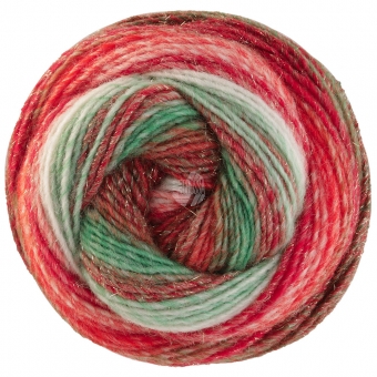 Christmas Edition (Lurex) Lana Grossa 117 Grünrot/Graugrün/Leuchtend-/Hell-/Tomaten-/Dunkelrot/Ecru versc