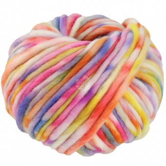 Confetti Lana Grossa 04 Weiß/Orange/Lachs/Gelb/Lila/Blauviolett