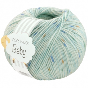 Cool Wool Baby Print Lana Grossa 369 Mint/Blau/Orange