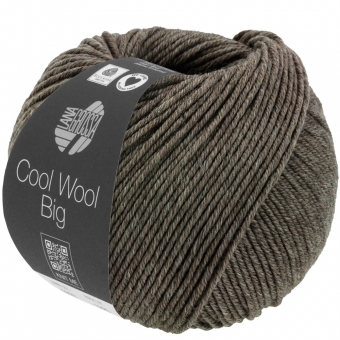 Cool Wool Big Melange Lana Grossa 1622 Dunkelbraun meliert