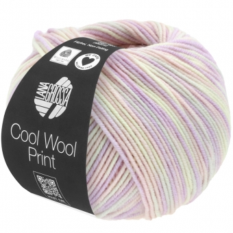 Cool Wool Print Lana Grossa % - 747 Zartrosa/Flieder/Ecru/Zartgrau