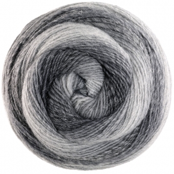 Gomitolo Gala Lana Grossa 4023 Hell-/Mittel-/Dunkelgrau