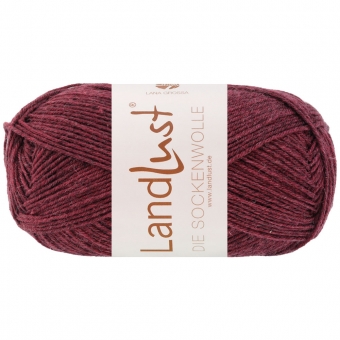 Landlust Die Sockenwolle 50g Melange Lana Grossa 1602 Weinrot Meliert