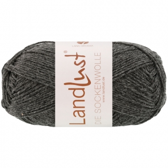 Landlust Die Sockenwolle 50g Melange Lana Grossa 1606 Anthrazit Meliert