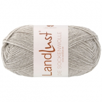 Landlust Die Sockenwolle 50g Melange Lana Grossa 1607 Hellgrau Meliert