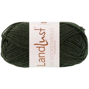 Landlust Die Sockenwolle 50g Melange Lana Grossa 1610 Schwarzgrün Meliert
