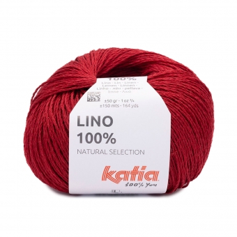 Lino 100% Katia 38 Feuerrot
