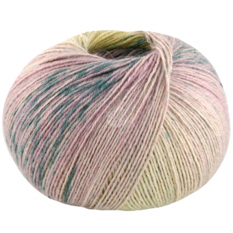 Meilenweit 100 Alpaca Print Lana Grossa 2207 Pastellgelb/-grün/Flieder/Jade/Grünbeige/Kiwi/Opalgrün