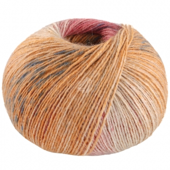 Meilenweit 100 Alpaca Print Lana Grossa 2208 Blassgelb/Orange/Blaugrau/Perlbeige/Rosa/Erdbeerrot/Blauviolett
