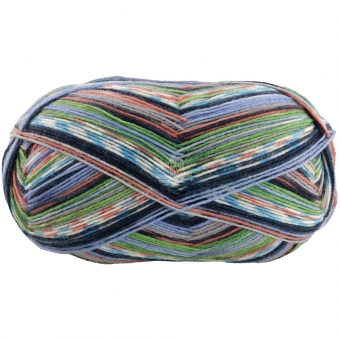 Meilenweit 100 Arte Lana Grossa 6811 Waldgrün/Ecru/Türkis/Rost/Grün/Mausgrau/