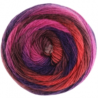 Meilenweit 100 Color Mix Soft Lana Grossa 8065 Burgund/Ziegel-/Dunkel-/Schwarzrot/Bordeaux/