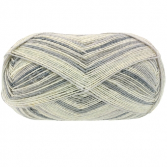 Meilenweit 100 Denim Mix Lana Grossa 4656 Silbergrau/Ecru/Hell-/Mittel-/Dunkelgrau