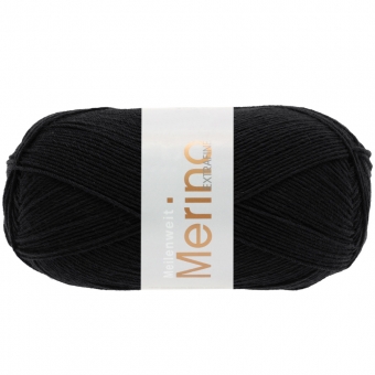 Meilenweit 100 Merino Extrafine Uni Lana Grossa 2402 Schwarz