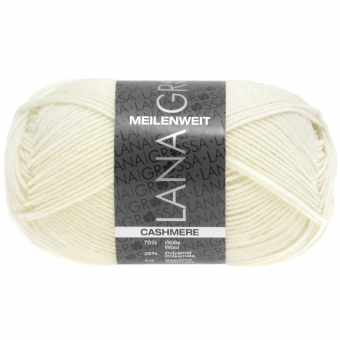 Meilenweit 50 Cashmere Lana Grossa 01 Weiß