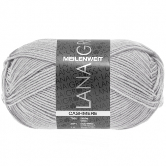Meilenweit 50 Cashmere Lana Grossa 35 Silbergrau