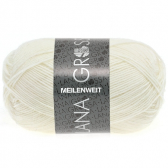 Meilenweit 50 Uni Lana Grossa 1101 Weiß