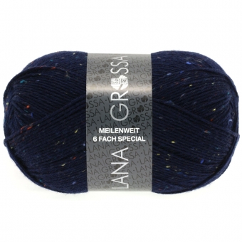 Meilenweit 6-fach Tweed Lana Grossa 8816 Nachtblau