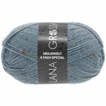Meilenweit 6-fach Tweed Lana Grossa 9227 Graublau meliert