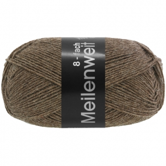 Meilenweit 8-fach 150g Uni Melange Lana Grossa 9612 Braun 