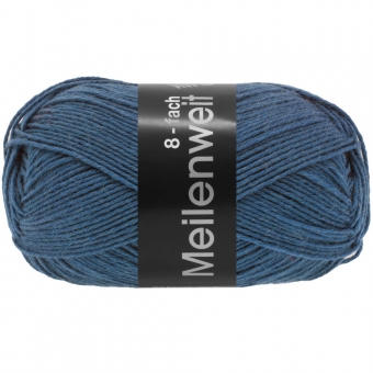 Meilenweit 8-fach 150g Uni Melange Lana Grossa 9614 Blau 