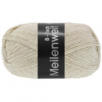 Meilenweit 8-fach 150g Uni Melange Lana Grossa 9661 Beige 