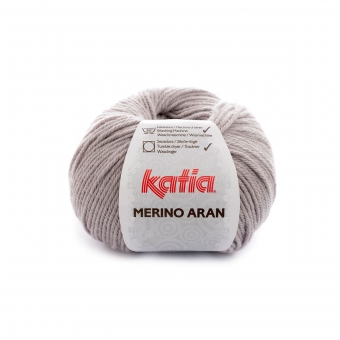 Merino Aran von Katia 100g-Knäuel 12 Hellgrau