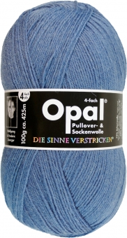 Opal 4-fach Uni 5195 jeansblau