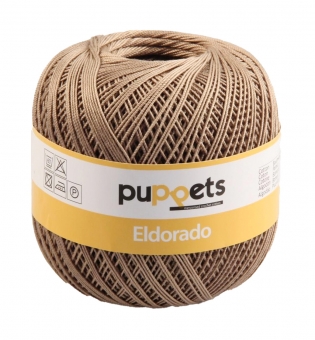 Puppets Eldorado Häkelgarn % - 00392 Dunkel Beige