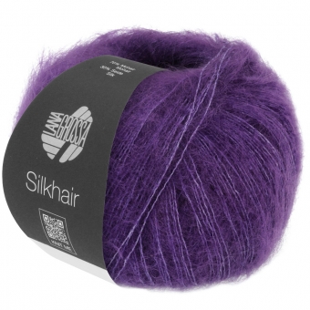 Silkhair Uni und Melange Lana Grossa 193 Dunkelviolett 